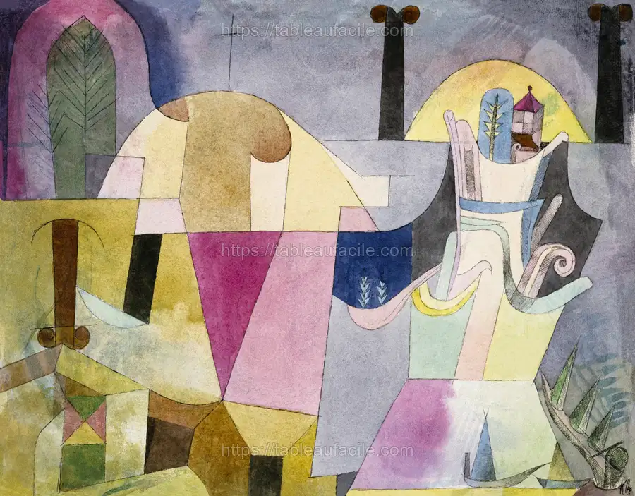 Black Columns in a Landscape (1919) by Paul Klee apercu