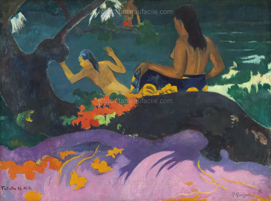 By the Sea (Fatata te Miti) 1892 by Paul Gauguin apercu