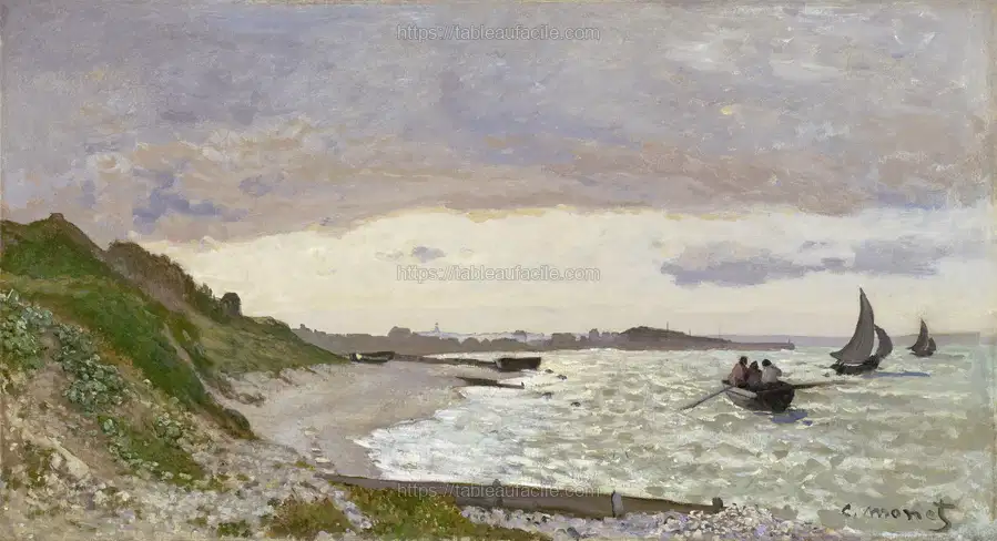Claude Monet_s The Seashore at Sainte-Adresse apercu