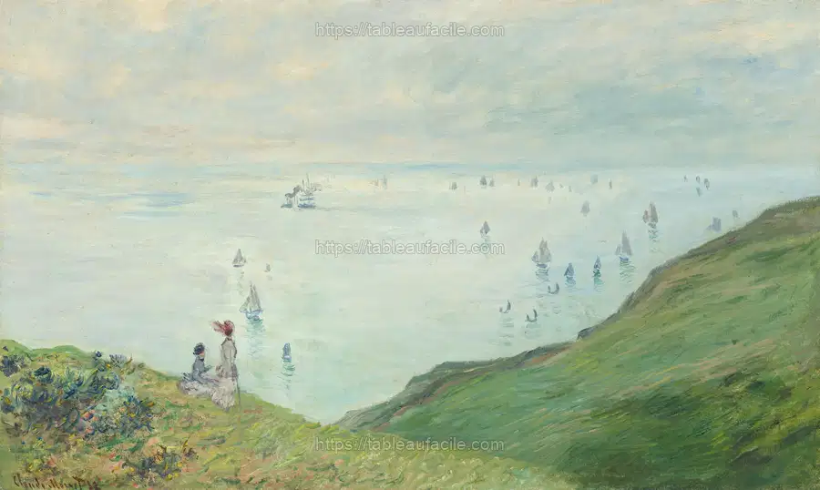 Cliffs at Pourville (1882) by Claude Monet apercu