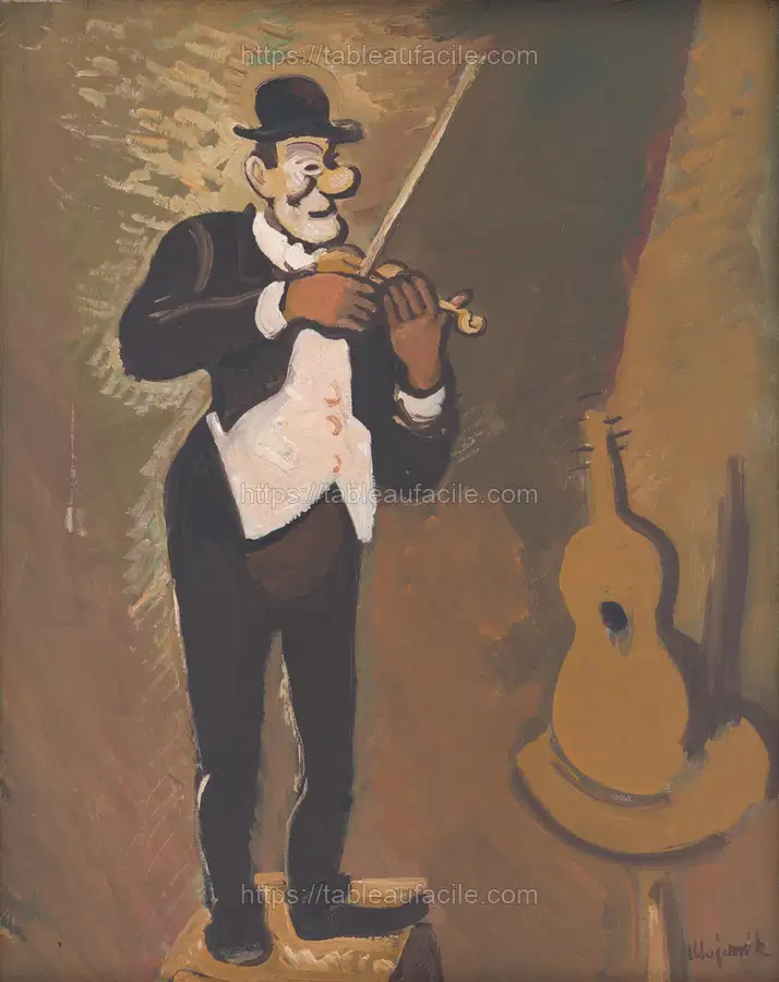 Clown playing the violin by Cyprián Majerník apercu