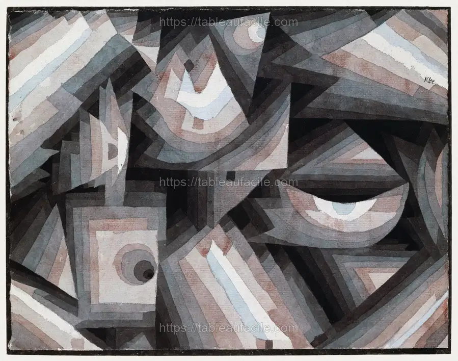 Crystal gradation (1921) painting in high resolution by Paul Klee apercu