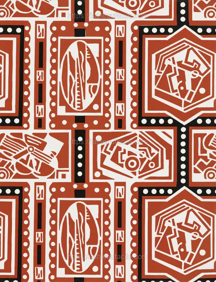 Cubist shapes (1924) pattern in Charles Goy apercu