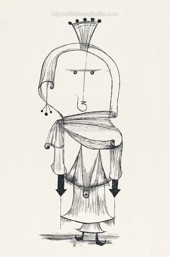 Die Hexe mit dem Kamm (Witch with a Comb) (1922) by Paul Klee apercu