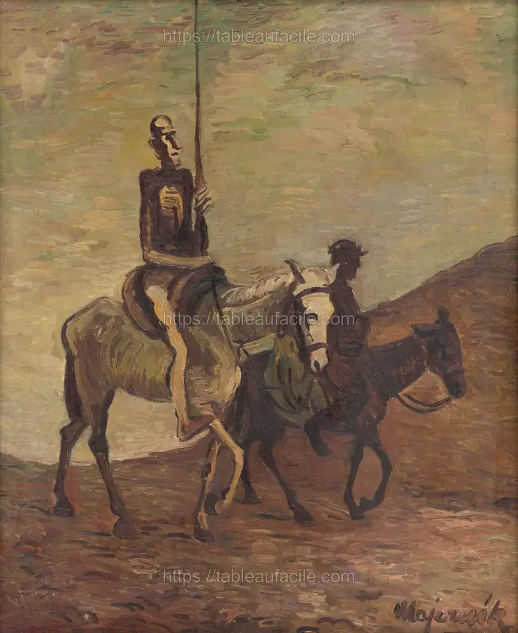 Don quixote and sancho panza by Cyprián Majerník apercu