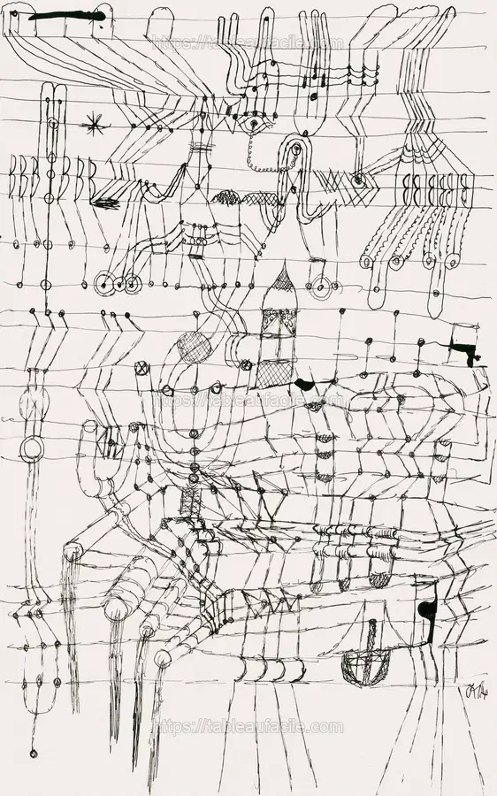 Drawing Knotted in the Manner of a Net (1920) by Paul Klee apercu