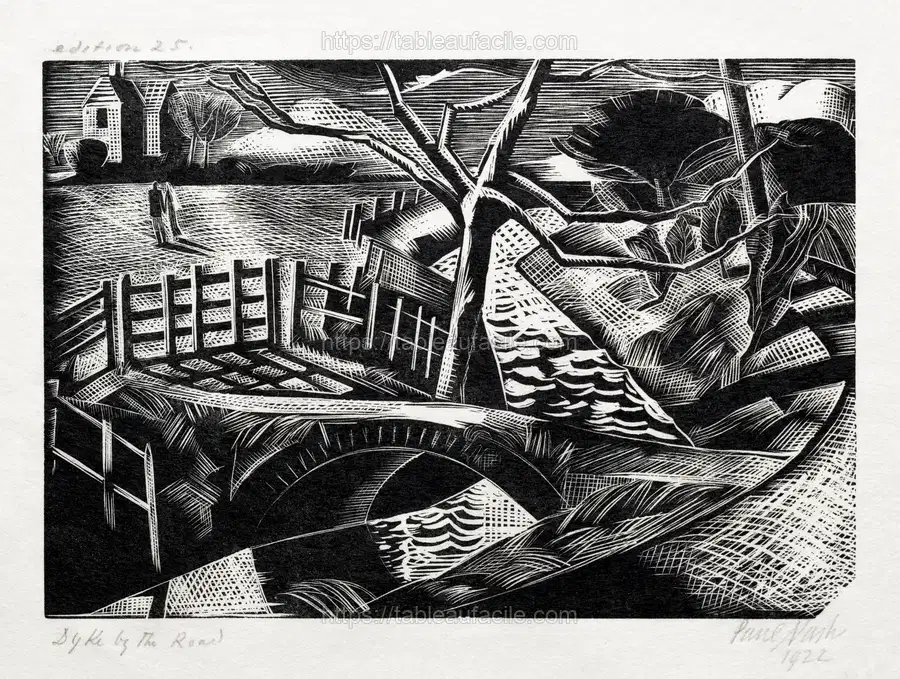 Dyke by the Road (1922) by Paul Nash apercu