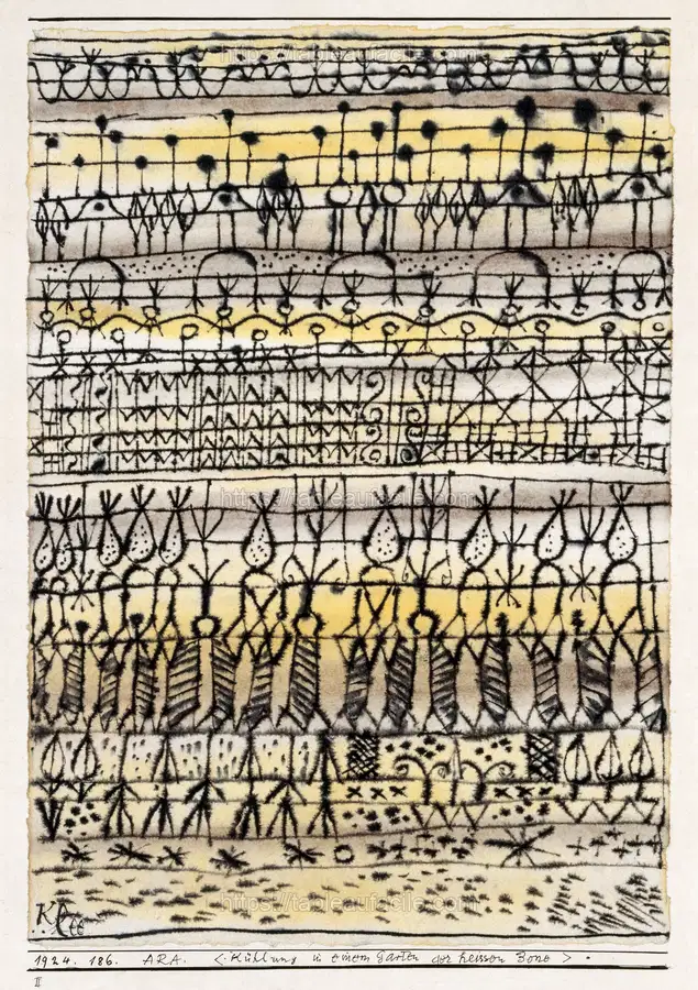 ERA. _Cooling in a hot zone garden_ (1924) Paul Klee apercu