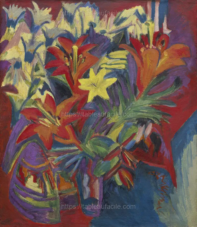 Ernst Ludwig Kirchner_s Still Life with Lilies apercu