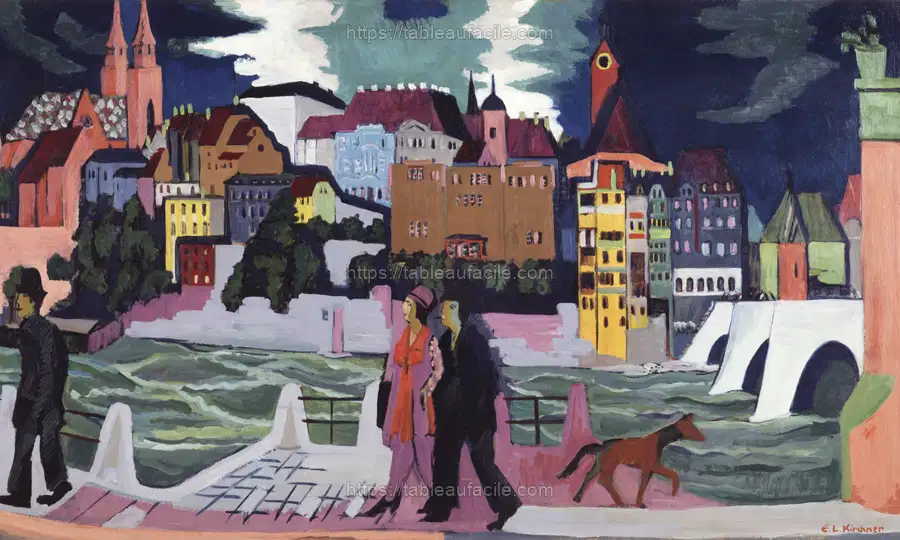 Ernst Ludwig Kirchner_s View of Basel and the Rhine apercu