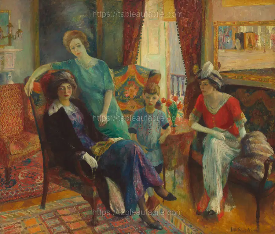 Family Group (1910–1911) by William Glackens. apercu