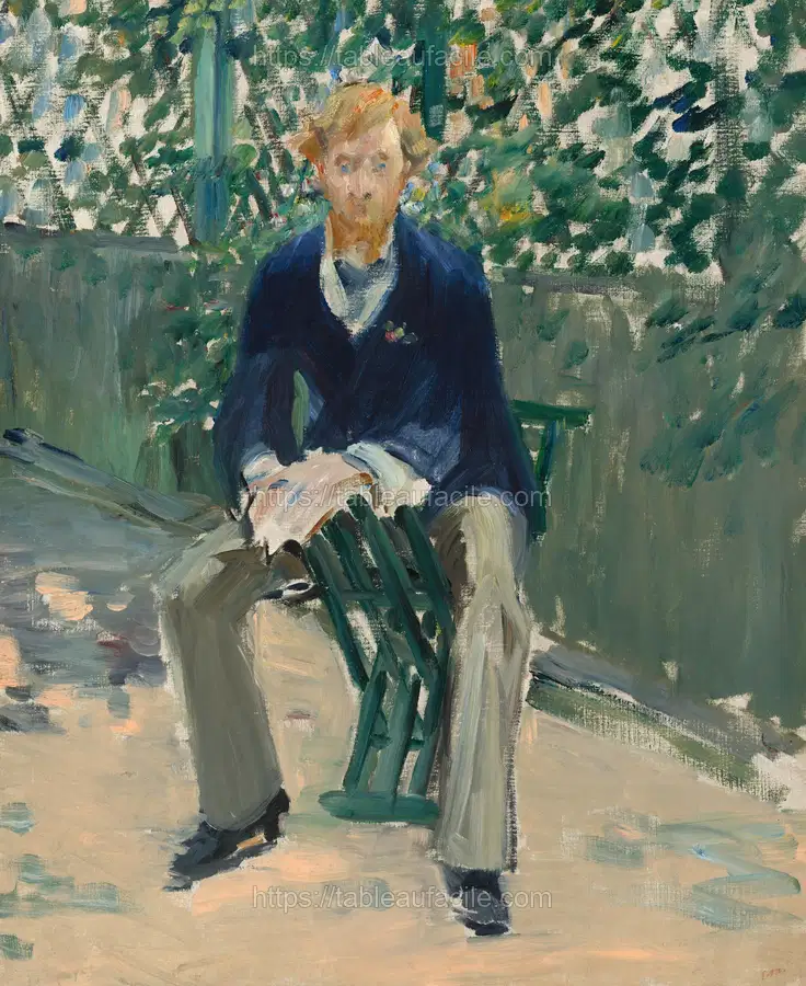 George Moore in the Artist_s Garden (c. 1879) Edouard Manet. apercu
