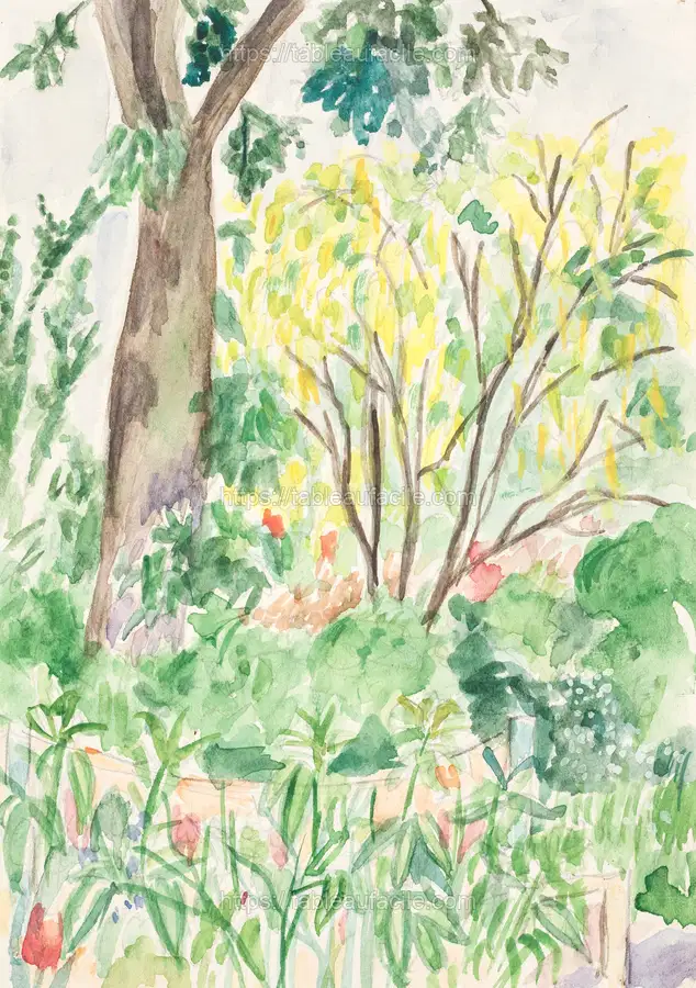 Golden rain in a garden by John Christensen apercu