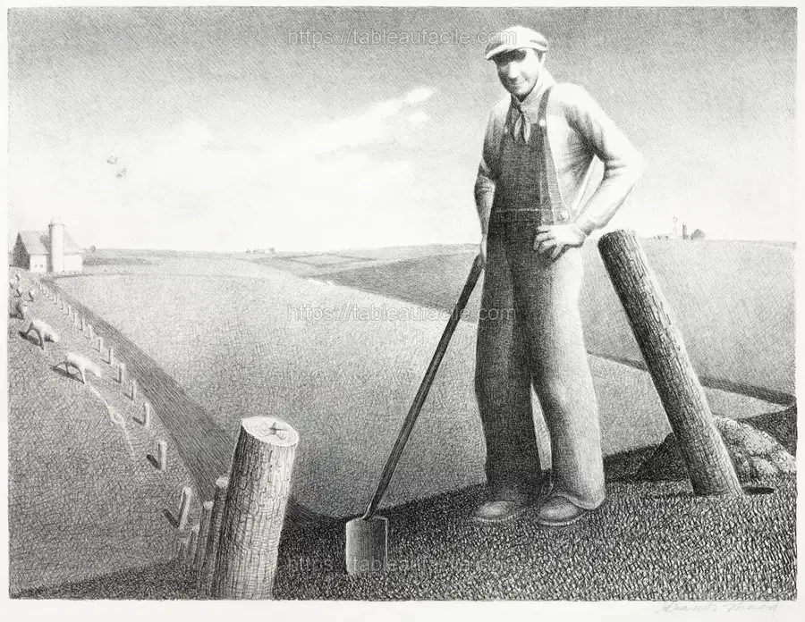 Grant Wood_s In the spring (1939) apercu