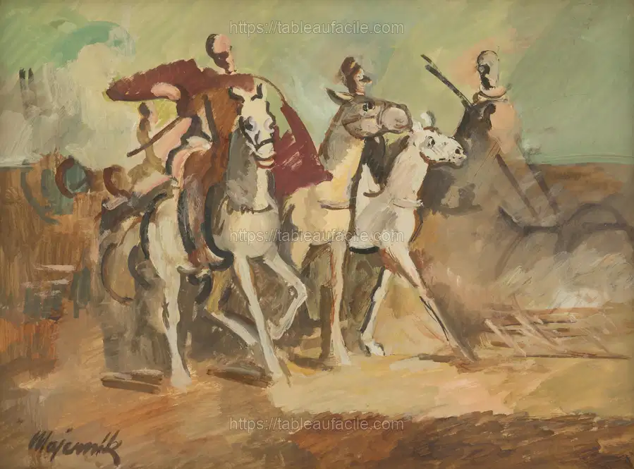Horse riders by Cyprián Majerník apercu