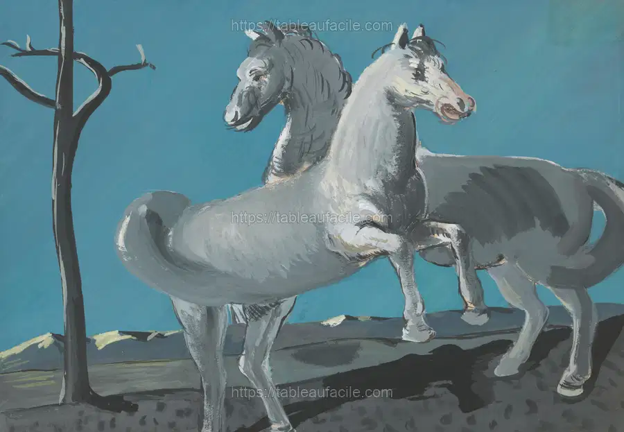 Horses (study of a horse on the back) by Cyprián Majerník apercu
