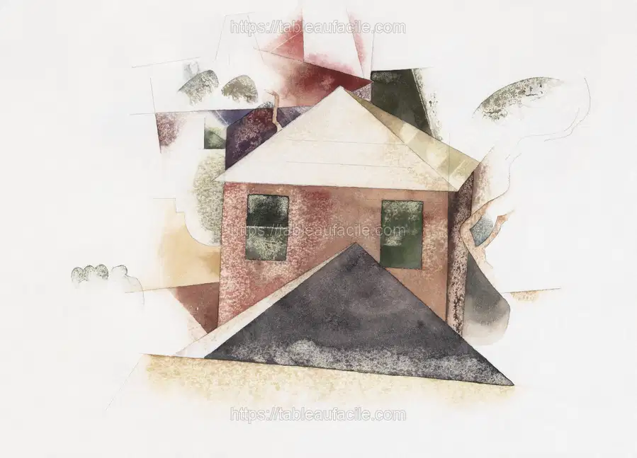 Houses with Red (1917)  Charles Demuth apercu