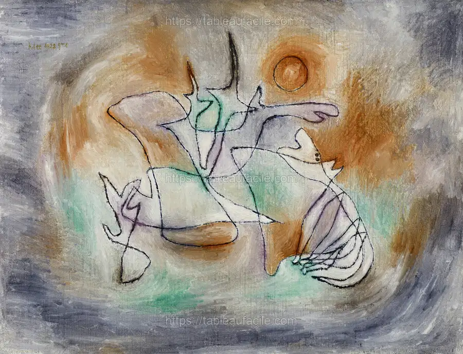 Howling Dog (1928) by Paul Klee apercu