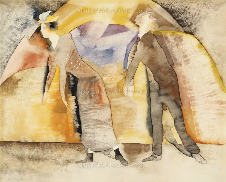 In Vaudeville Woman and Man on Stage (1917) Charles Demuth apercu