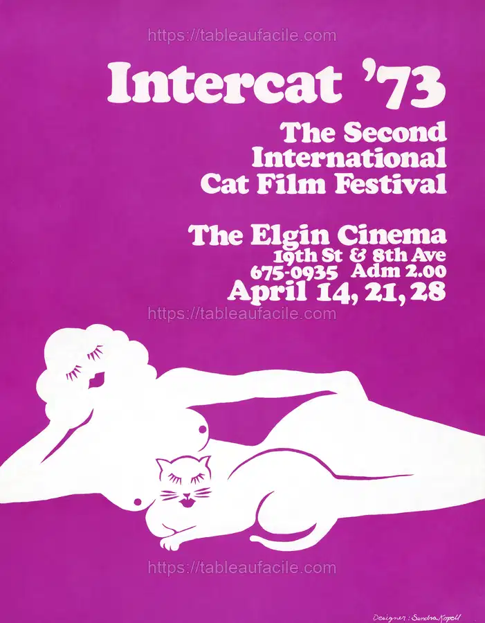 Intercat _73. The second international cat film festival, the Elgin Cinema... (1973) apercu
