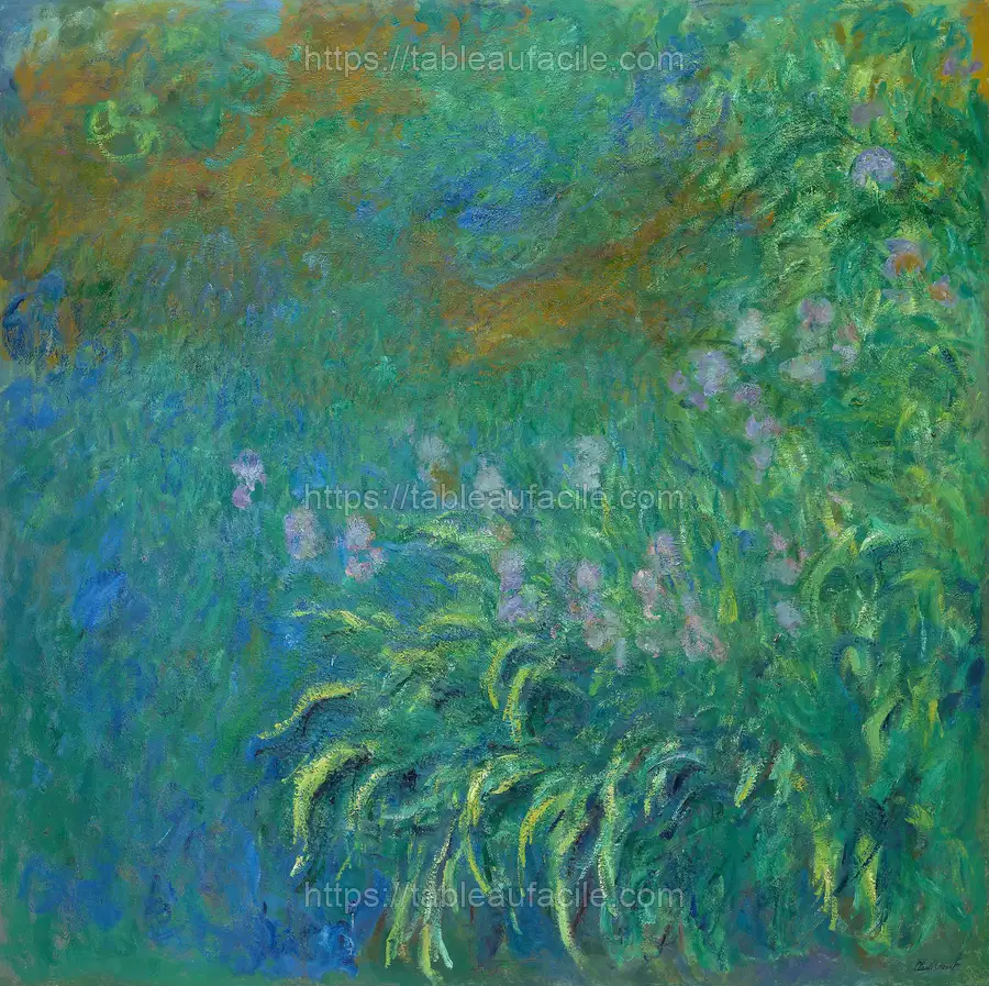 Irises (1914–1917) by Claude Monet apercu
