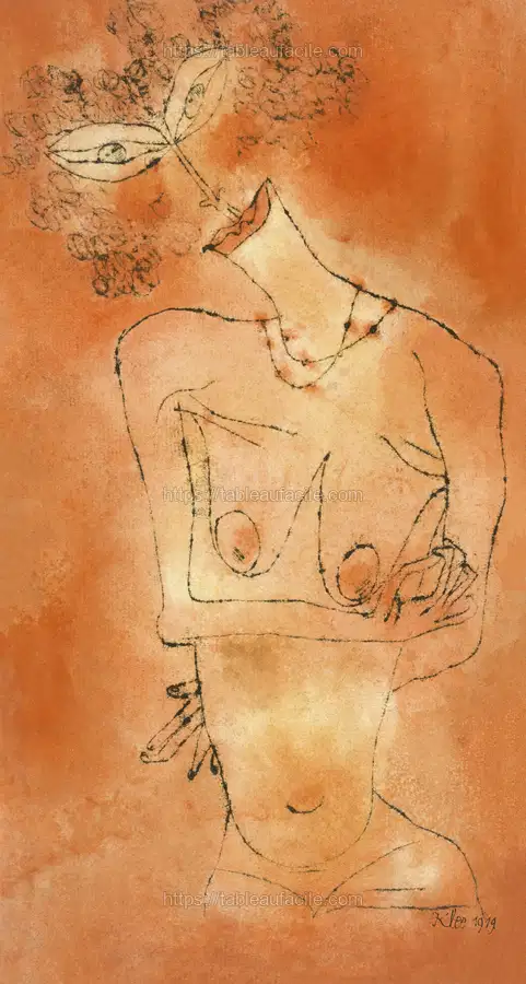 Lady Inclining Her Head (1919) by Paul Klee apercu