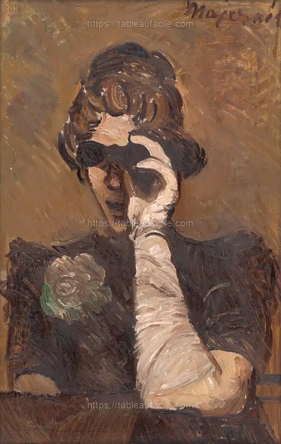 Lady with opera glasses by Cyprián Majerník apercu