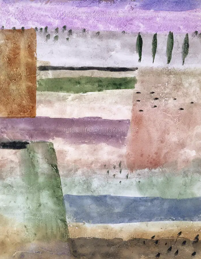 Landscape with Poplars (1929)  by Paul Klee apercu