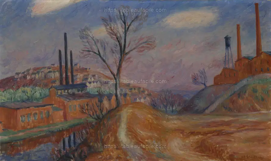 Landscape–Factories by William James Glackens apercu