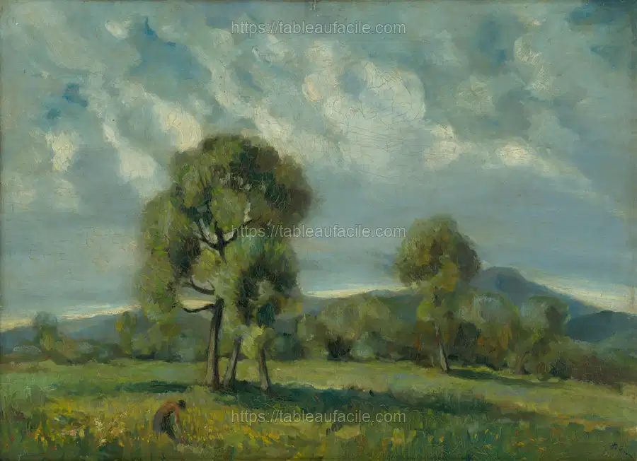 Liptov landscape with trees by Zolo Palugyay apercu