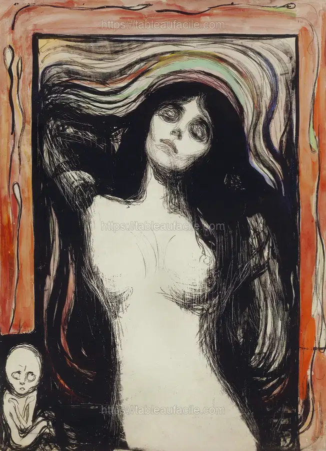 Madonna (ca. 1895–1896) by Edvard Munch apercu