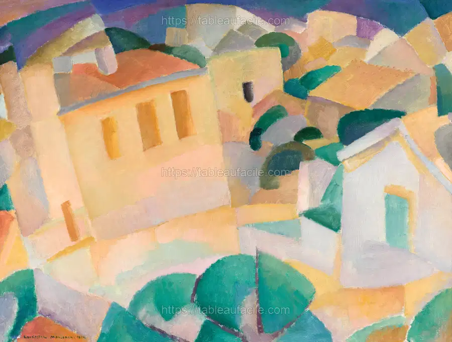 Mallorca, Terreno (1914) vintage illustration by Leo Gestel apercu