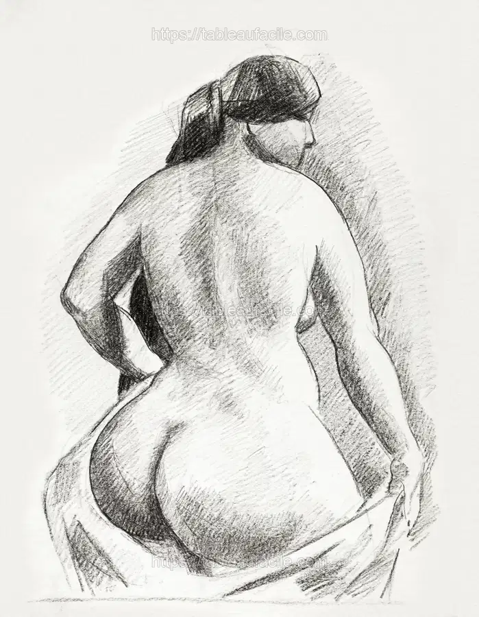 Naked woman showing her bottom. Female Nude by Carl Newman apercu