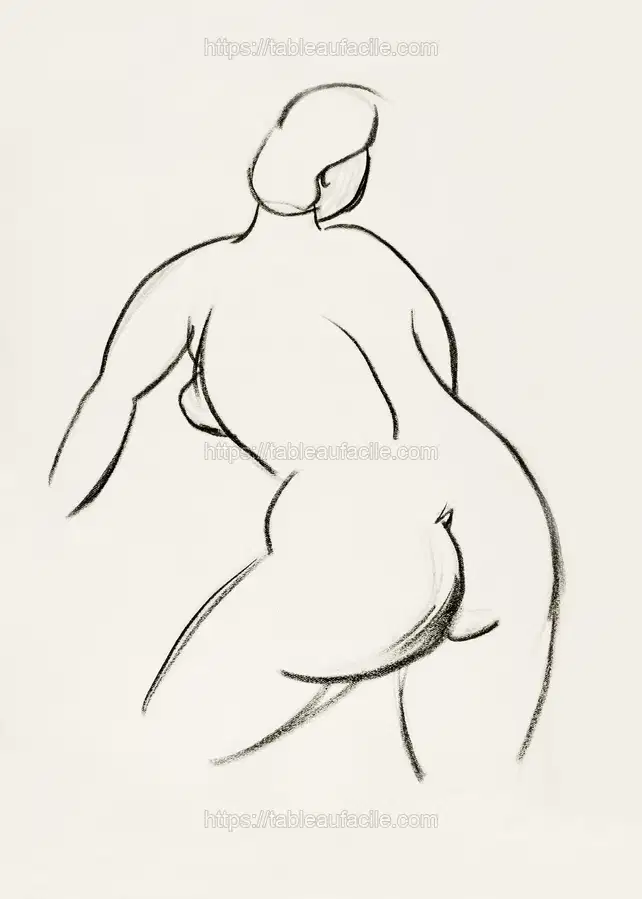 Naked woman showing her bottom. Female Nude, Back View by Carl Newman apercu