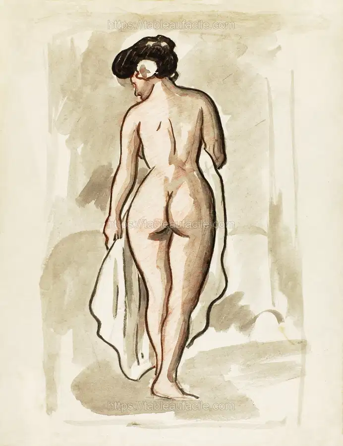 Naked woman showing her bottom. Standing Female Nude by Carl Newman 1 apercu