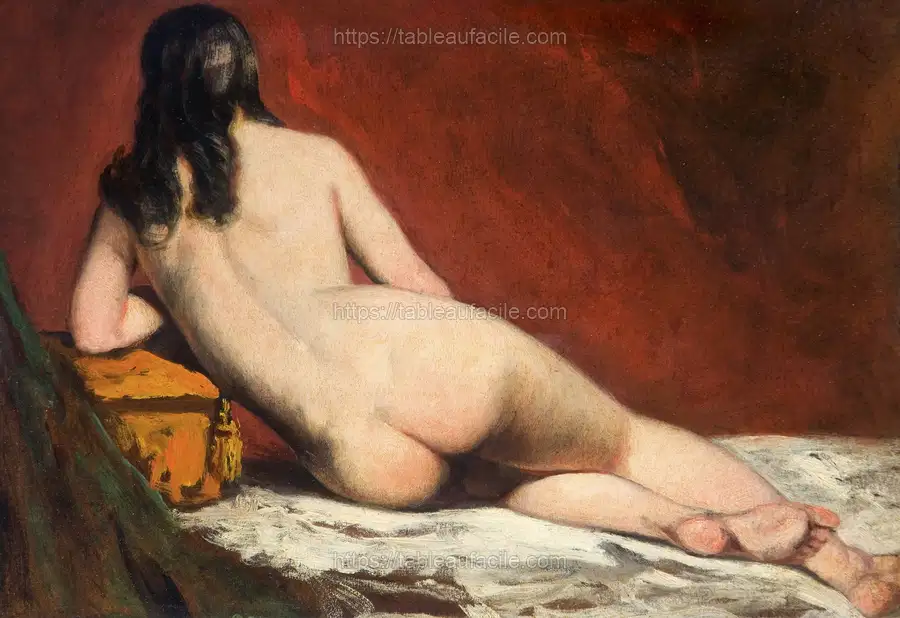 Nude Study Of A Reclining Woman (1849) by William Etty. apercu