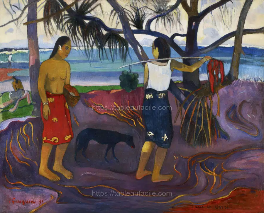 Paul Gauguin_s I Raro Te Oviri (Under the Pandanus) (1891) apercu