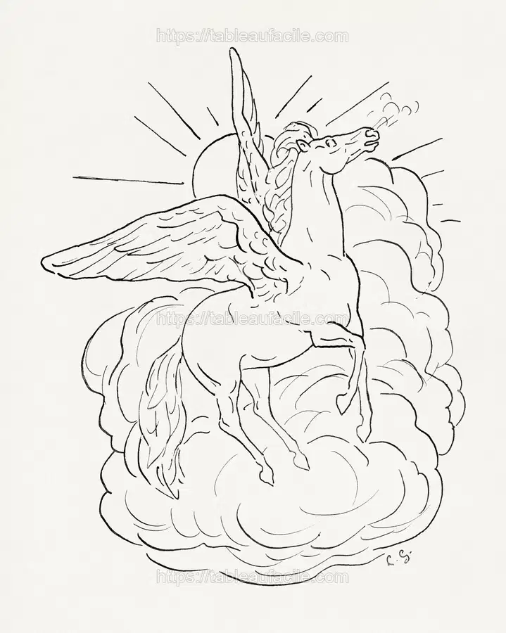 Pegasus flies in front of a cloud (1891–1941) Leo Gestel apercu