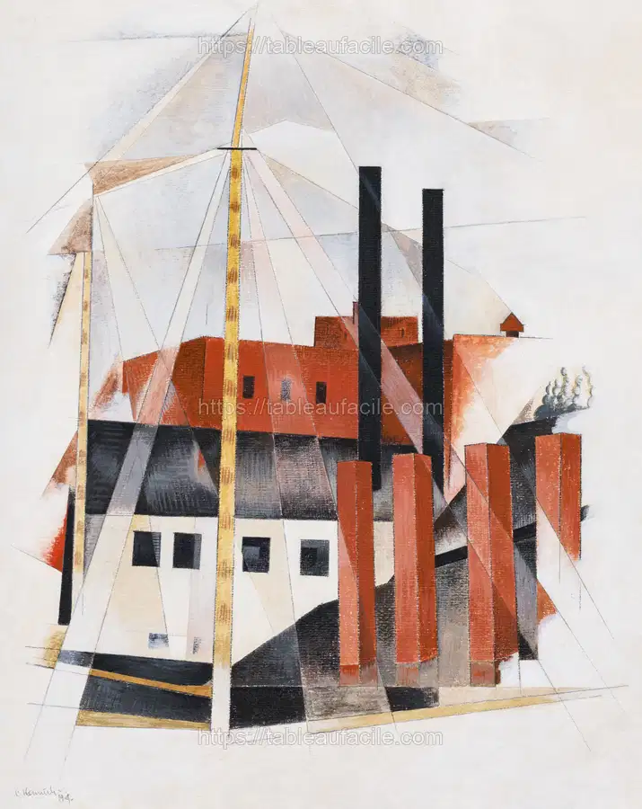 Piano Mover_s Holiday (1919) painting in high resolution by Charles Demuth apercu