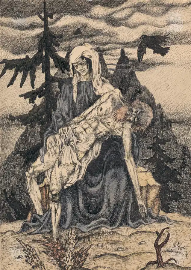 Pieta by Mikuláš Galanda apercu