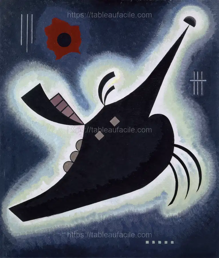 Pointed black (1931)  Wassily Kandinsky. apercu
