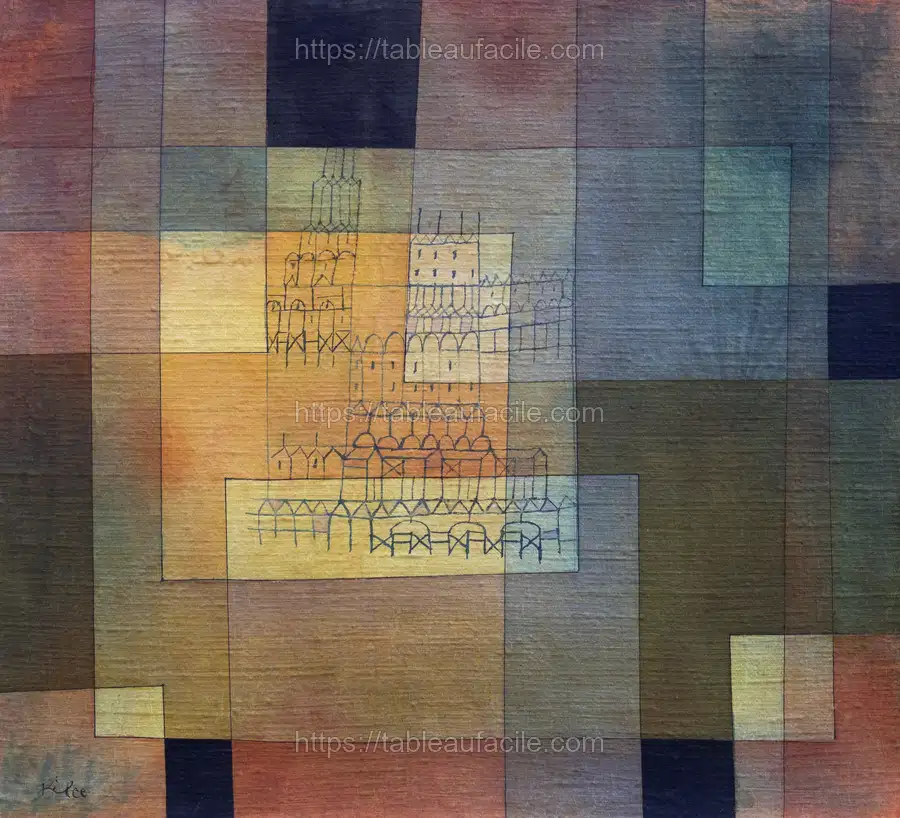 Polyphonic Architecture (1930) painting in high resolution by Paul Klee apercu