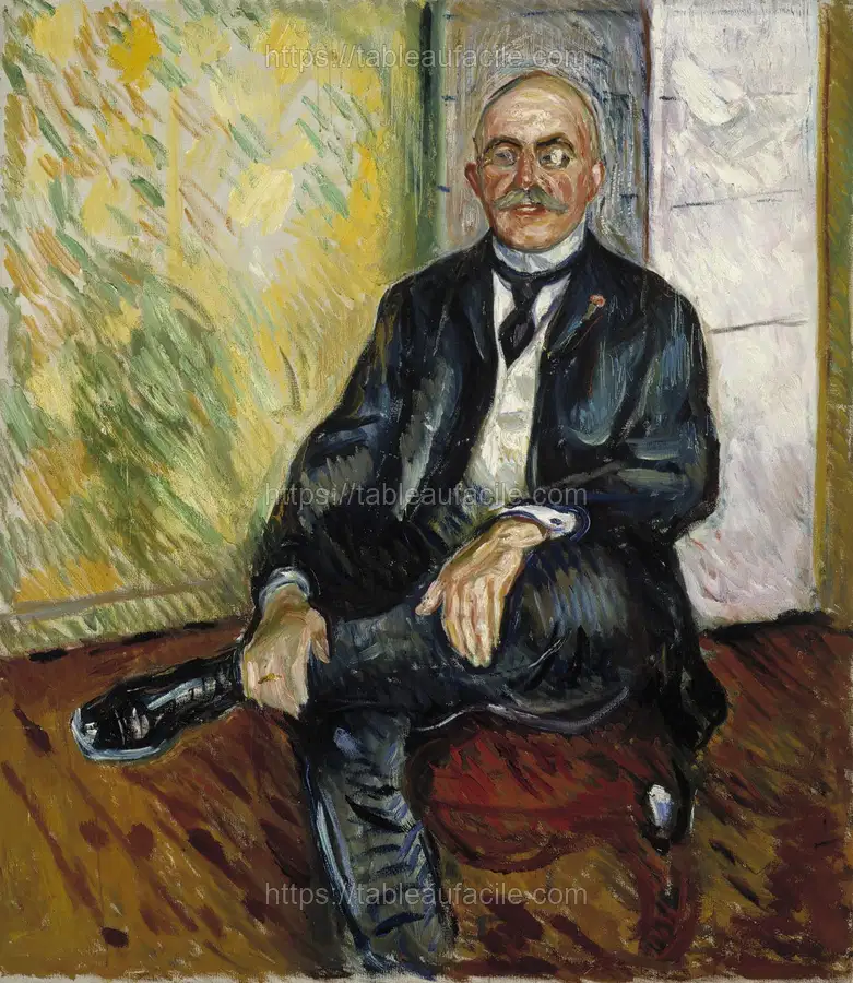 Portrait of gustaf schiefler, 1908, by Edvard Munch apercu