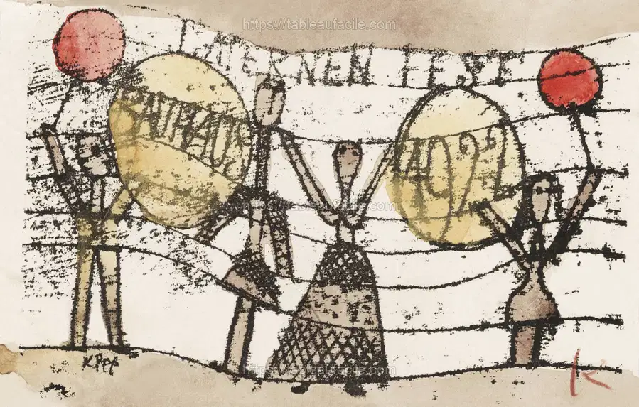 Postcard Paul Klee to Katherine Dreier, Paris (1922) by Paul Klee apercu