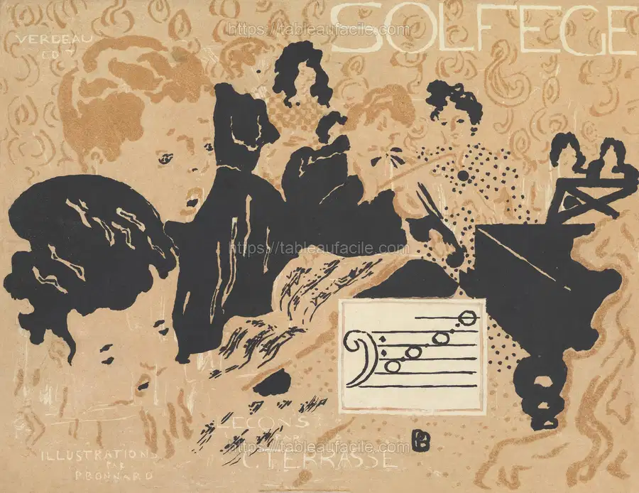 Preliminary cover design for Petit Solfège illustré (1892–1893)  Pierre Bonnard apercu