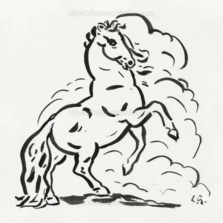 Rearing horse (ca. 1891–1941) Leo Gestel apercu