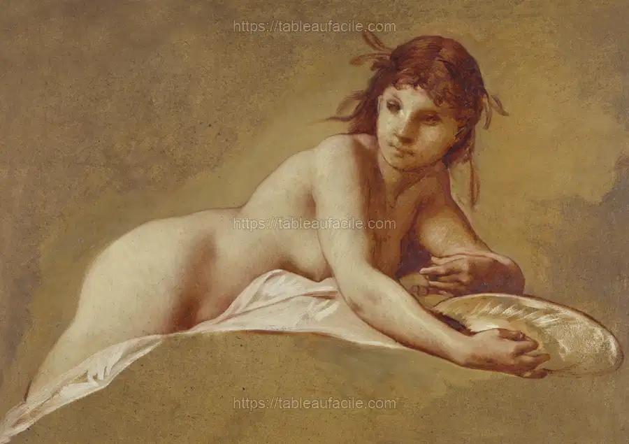 Reclining Nude by Pierre–Victor Galland. Original from The Smithsonian apercu