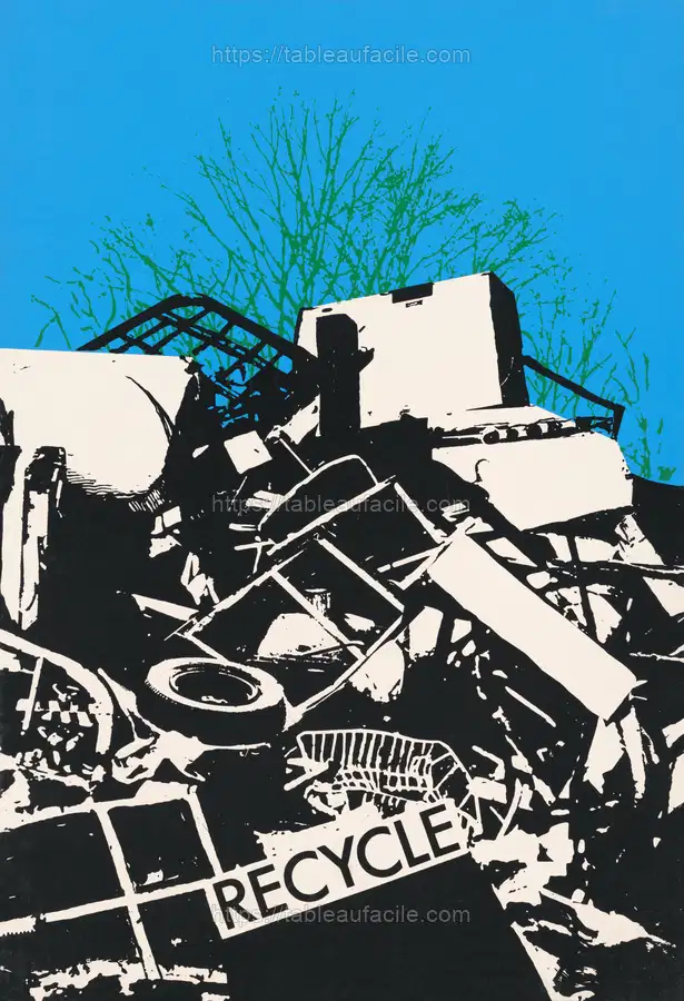Recycle (1971) vintage poster by Graphic Workshop apercu
