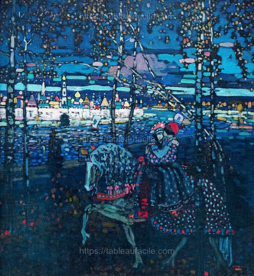 Riding couple (1906) by Wassily Kandinsky apercu