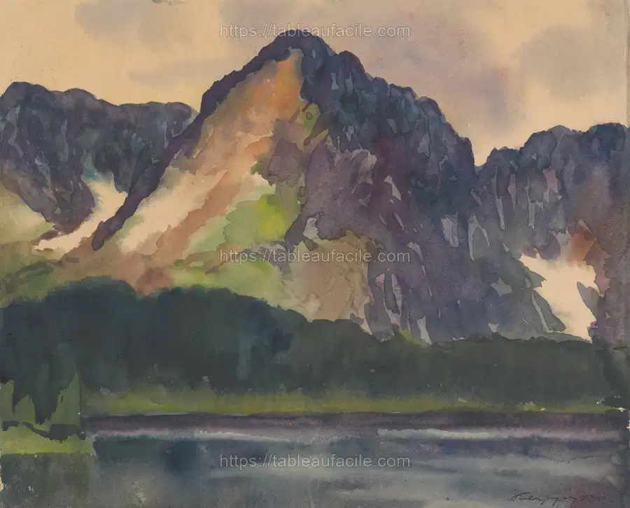 Rocky hills above river by Zolo Palugyay apercu